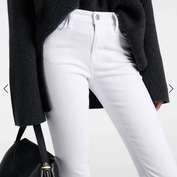 Frame Denim White Le High Flare Jeans - Picture 5 of 7